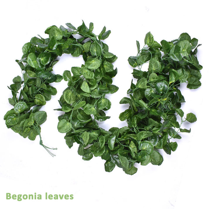 Artificial Trailing Ivy Vine 5M Begonia leaves